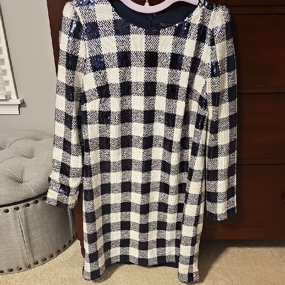 Vineyard Vines Black and White Sequin Dress